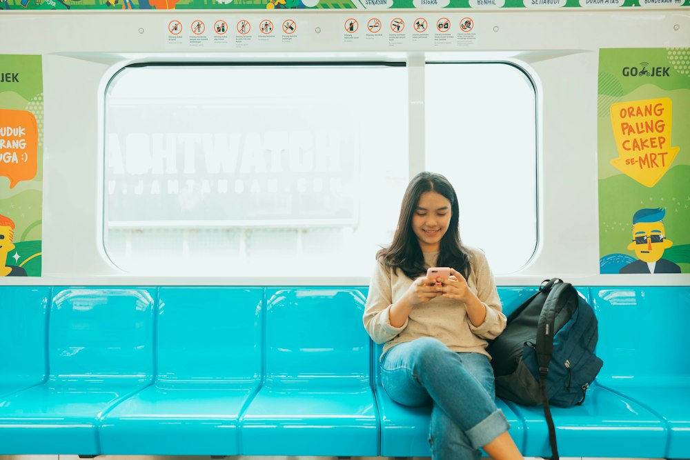 A young professional riding the MRT